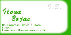 ilona bojas business card